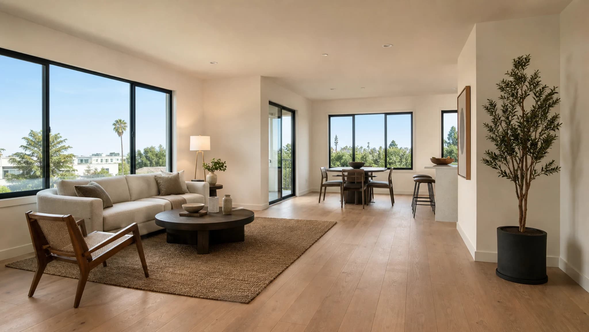 Bright California rental apartment interior